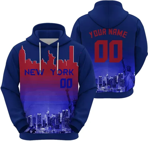 Miniatura 25 de Custom Football Hoodies City Night Skyline Personalized Sweatshirt Name Number Fan Gift Pullover for Men Women Youth