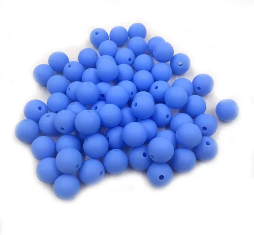 Miniatura 47 de Cuentas de perlas de silicona focales para bolígrafo, 100 cuentas redondas de silicona sueltas de 0.59 pulgadas a granel para llavero, mamá mujer