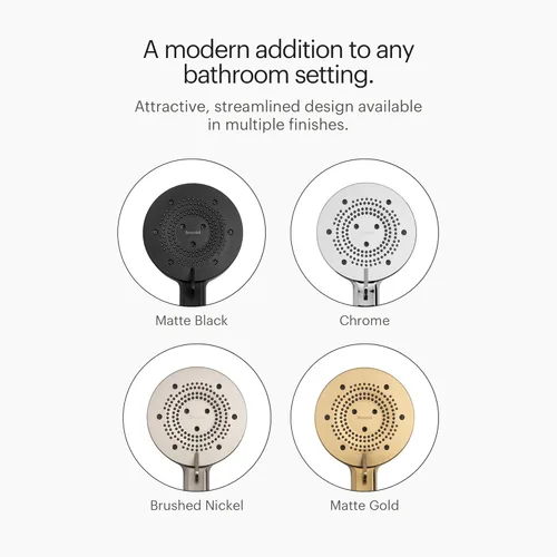 Miniatura 7 de Brondell Nebia Yuba HaloNetic - Cabezal de ducha magnético de mano con doble muelle, manguera de acero inoxidable de 60 pulgadas, 5 ajustes, negro