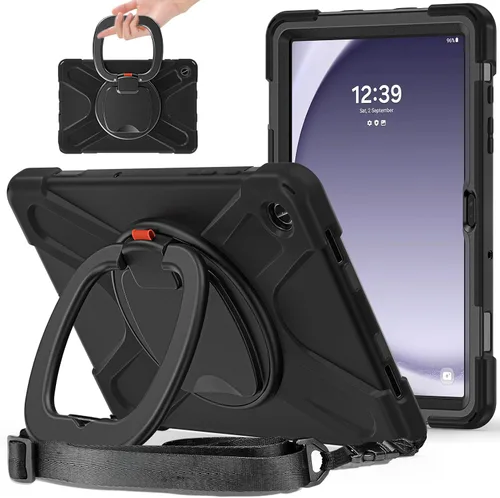 Miniatura 34 de 360 Rotation Case for Galaxy Tab ActivePro/Tab Active4 Pro/Active 5 Pro 10.1" Sturdy Cover Rotate Ring Stand Shoulder Carrying Strap Hand Strap