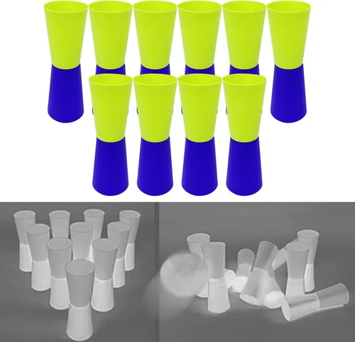Miniatura 5 de 10 tazas abatibles invertidas para entrenamiento de agilidad de velocidad y coordinación corporal Verde azul oscuro