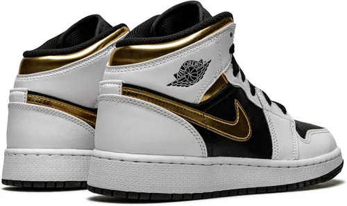 Miniatura 3 de Jordan 1 Mid (caña media) de color naranja ártico blancoantracita-naranja ártico para niños grandes, BlancoMulticolor-Negro, 7 Big Kid