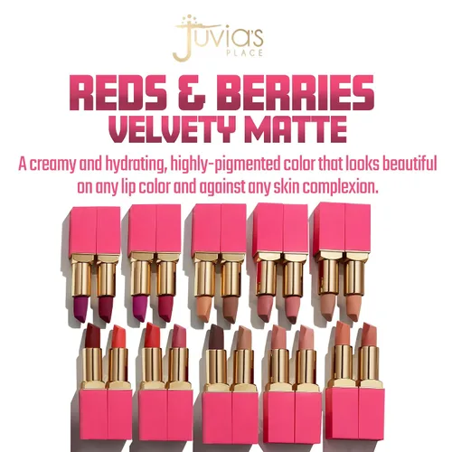 Miniatura 2 de Juvia's Place The Nude Velvety Matte Lipstick 2020 - Desnudo, Duradero, Maquillaje de Labios de Color Rico Aterciopelado, Lápiz Labial Cremoso