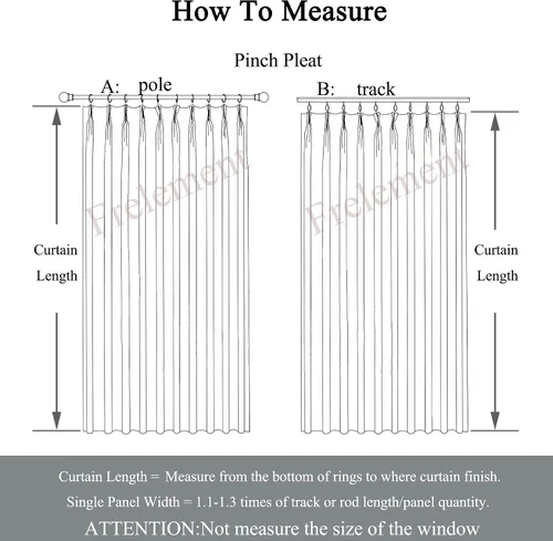 Miniatura 8 de Frelement Cortinas opacas de lino natural, paneles de cortinas plisadas para sala de estar, cortinas con aislamiento térmico, 52 pulgadas de ancho x