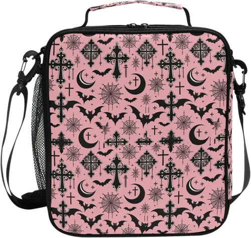 Miniatura 15 de MNSRUU Bolsas de almuerzo para niños y niñas, Doodle Kawaii Conejo, reutilizable, aislada, kit de bolsa térmica para comidas, bolsa organizadora