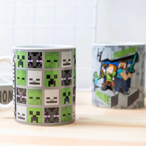 Miniatura 3 de Zak Designs Minecraft - Juego único de tazas de café de cerámica, tazas de café con mango cómodo para regalos de jugadores, aptas para lavavajillas