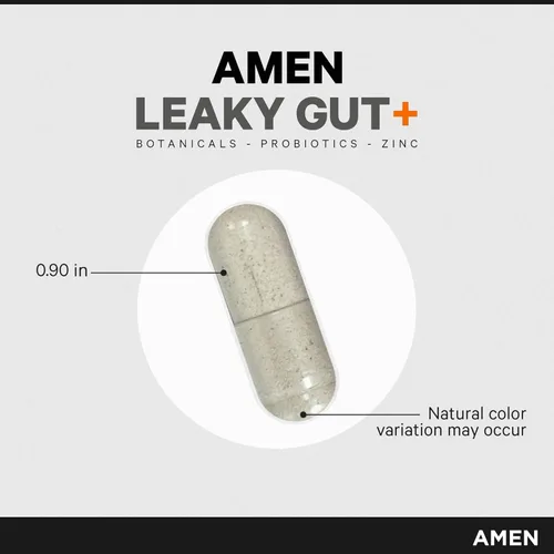 Miniatura 8 de Suplemento Amen para intestino permeable - Fórmula avanzada con L Glutamina biodisponible, Zinc, Cúrcuma, raíz de regaliz DGL - raíz de malvavisco