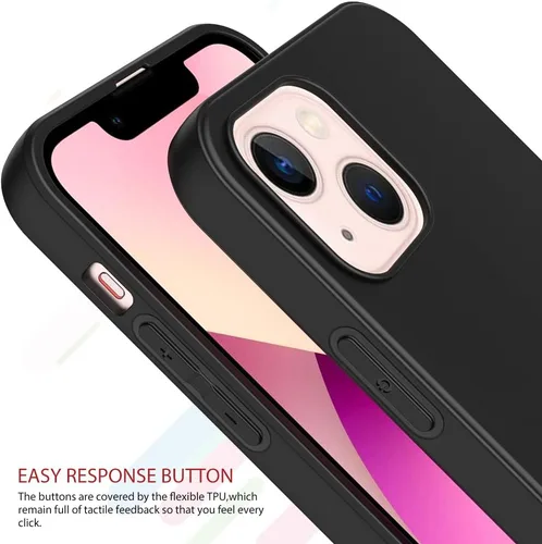 Miniatura 7 de Funda Puxicu para iPhone 13, cubierta protectora de TPU suave mate de diseño delgado para iPhone 13, negra