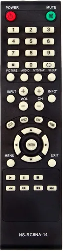 NS-RC6NA-14 Reemplazo remoto para Insignia TV NS-24E40SNA14 NS-32D20SNA14 NS-24E40SNA14-A NS-24E40SNA14-B