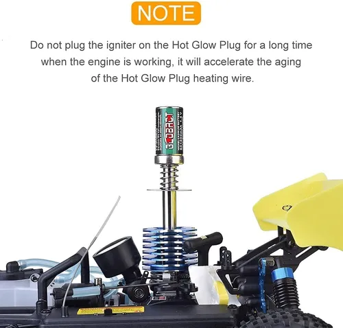 Miniatura 2 de Globact RC Nitro Starter Glow Plug Igniter Cargador Herramientas Combo de Botella de Combustible para Redcat HSP Nitro Powered 1/8 1/10 RC Car