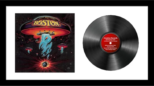 Miniatura 3 de Creative Picture Frames Marco de música de 16 x 30 pulgadas con pantalla negra mate cubierta de álbum con 33 vinilos LP
