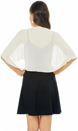 Miniatura 2 de Chales de encaje de gasa suave para vestido de noche, boda, capa para mujer