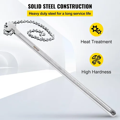 Miniatura 5 de VEVOR Llave de cadena de tubo de 24 pulgadas Llave de cadena resistente de 6.7 pulgadas