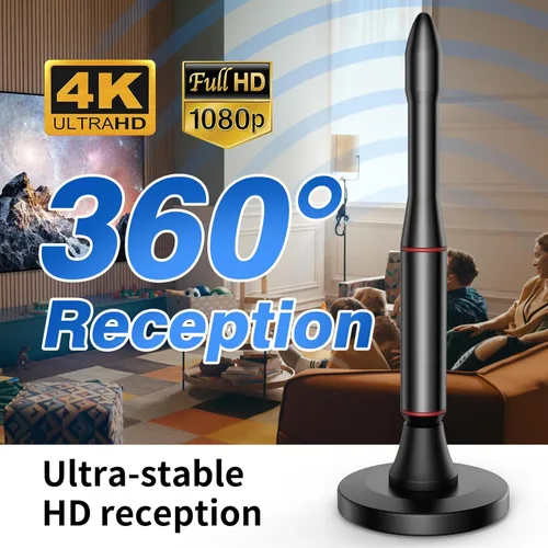 Miniatura 2 de Antena de TV Interior, Antena Digital de Largo Alcance de Más de 650 Millas para Todas las TV, Antena para Smart TV para Canales Locales, Soporta