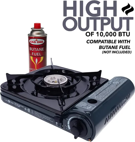 Miniatura 3 de Gas One, nueva estufa portátil de gas butano de 10.000 BTU con estuche de transporte, catalogada por la CSA - Medianoche