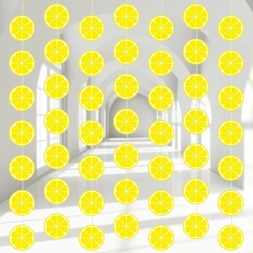 Miniatura 12 de Duraaamo Paquete de 8 pancartas para fiesta de frutas, guirnalda de papel de Twotti Frutti bailando Frutti, recortes colgantes de papel para verano