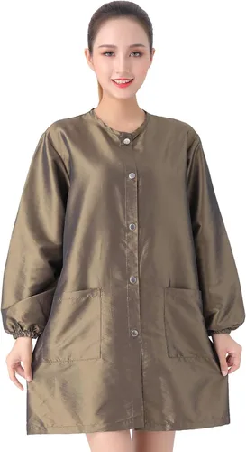Miniatura 16 de Chaqueta Profesional de Smock de Salón, Chaqueta Impermeable para Estilista, Capa de Barbero, Chaqueta para Peluquería y Aseo de Mascotas