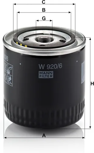 Miniatura 2 de Filtro de aceite de repuesto original MANN W9206