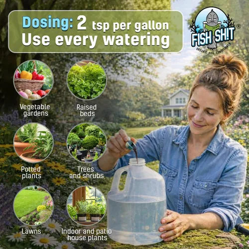 Miniatura 5 de Fish Head Farms - Acondicionador líquido orgánico de suelo, 1 litro, biología viva para plantas de interior y exterior, crecimiento de raíces
