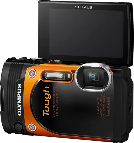 Miniatura 2 de OM SYSTEM Olympus TG-860 - Cámara digital resistente al agua con pantalla LCD de 3 pulgadas (naranja)