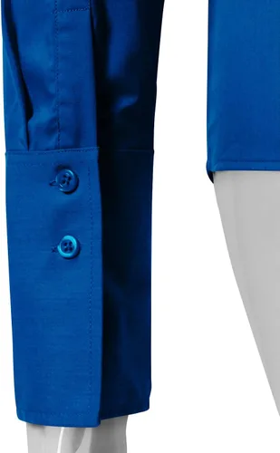 Miniatura 4 de EZEN - Blusa de manga larga, ajustada, elástica, con cuello de botones para mujer, para oficina, estilo formal, casual