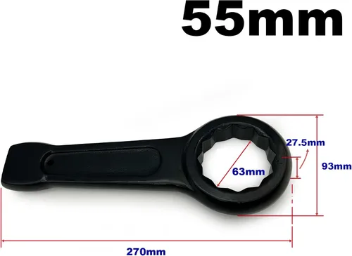 Miniatura 2 de Slogging Box End Striking Ring Llave métrica Slugging Llave plana de un solo anillo 2.165 in
