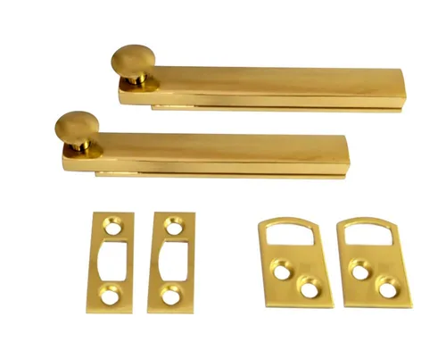 Miniatura 6 de QCAA Perno de superficie oculta de latón macizo resistente, 4 pulgadas, negro mate, paquete de 1, fabricado en Taiwán Níquel Satinado