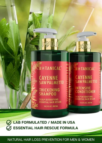 Miniatura 6 de Champú botánico para el crecimiento del cabello y acondicionador antiadelgazamiento "Scalp Detox" Cayenne Saw Palmetto Shampoo para pérdida
