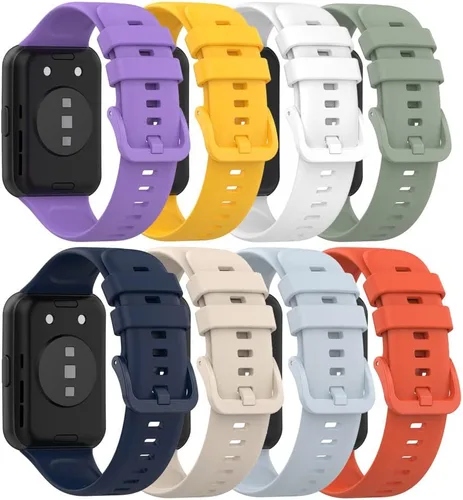 Miniatura 9 de Senter Correas de repuesto de goma suave de liberación rápida para Huawei Watch Fit 2 Smart Watch Blanco