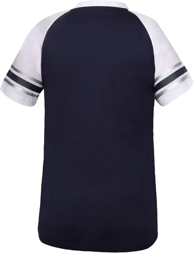 Miniatura 4 de Camisetas raglán Athletic City para mujeres fanáticos del fútbol - Azul marino y blanco