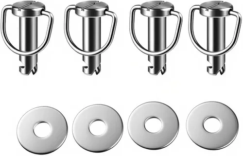 Miniatura 4 de Paquete de 4 pasadores de montaje duros de liberación rápida compatibles con modelos Harley Touring 1995-2023 – Kit de herramientas de disuasión