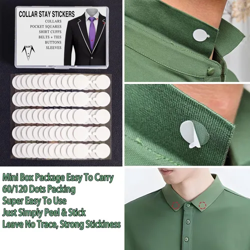 Miniatura 2 de Collar se mantiene para camisas y polos. truco de moda para collar de plástico Mantenga 24 horas, cuello de camisa de polo fijo (120 puntos)