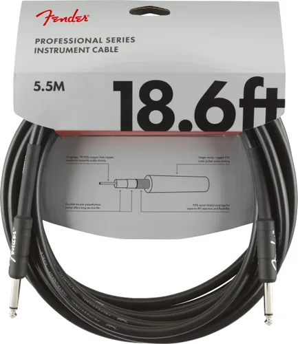 Miniatura 7 de Fender Cable de instrumento de serie Professional, cable de guitarra de 10 pies, listo para escenario con diseño antitorceduras, negro