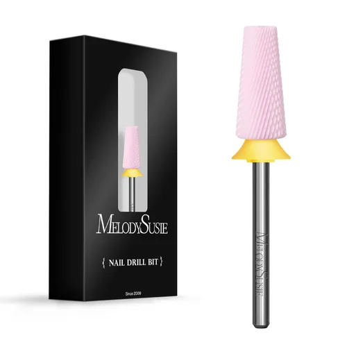 Miniatura 12 de MelodySusie Brocas de uñas 5 en 1, brocas de cerámica de corte cruzado de 3/32 pulgadas, adecuadas para manicura, pedicura, cutícula, esmalte en Rosa
