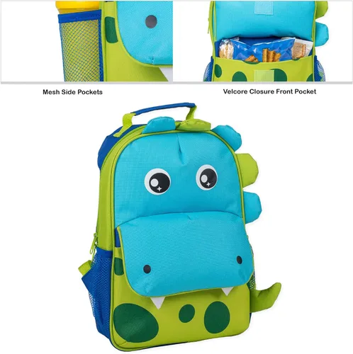 Miniatura 4 de Mochila preescolar preescolar resistente al agua con forma de animal dimensional forro polar verde con licencia oficial de star wars silent one crew