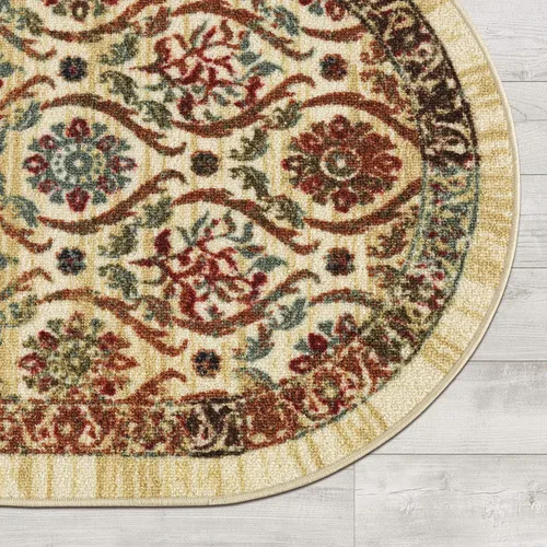 Miniatura 3 de Antep Rugs - Alfombras antideslizantes (antideslizante) 2 x 5 con parte trasera de goma floral geométrica de bajo perfil para cocinas