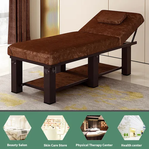 Miniatura 3 de Cama de masaje ajustable cama de spa cama facial, se puede utilizar como mesa de terapia física para masaje de mesa facial en casa, superficie