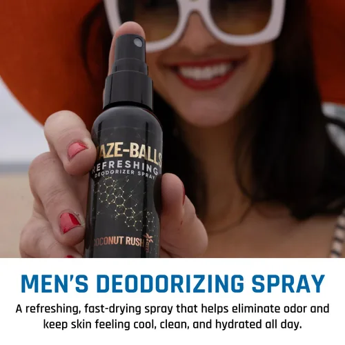Miniatura 20 de Derm Dude Amaze Ball - Desodorante en aerosol para hombres Spray antirozaduras para ingle y saco con DeoPlex y aloe vera Control de olores