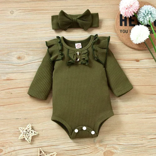 Miniatura 4 de Aalizzwell Preemie - Conjunto de ropa para bebé recién nacido traje acanalado para otoño e invierno