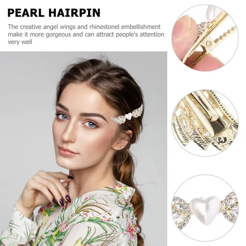 Miniatura 2 de 2 pinzas para el cabello con perlas de cristal, horquillas, accesorios para el cabello, accesorios para el cabello de boda, pasador de novia