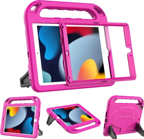 Miniatura 17 de BMOUO Funda para niños para iPad de 9ª/8ª/7ª generación (iPad de 10.2 pulgadas, 2021/2020/2019), con protector de pantalla integrado, soporte