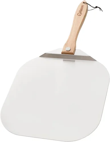 Miniatura 13 de Pomodoro pala para pizza de aluminio con asa de madera plegable para guardar fácilmente, de 12" x 14", para cocinar pan y pizzas en el hogar