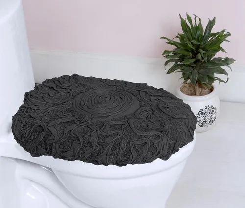 Miniatura 87 de Home Weavers Bell Flower Collection - Tapetes de baño copetudos 100 % algodón, extrasuaves y absorbentes, antideslizantes, lavables a máquina, lino