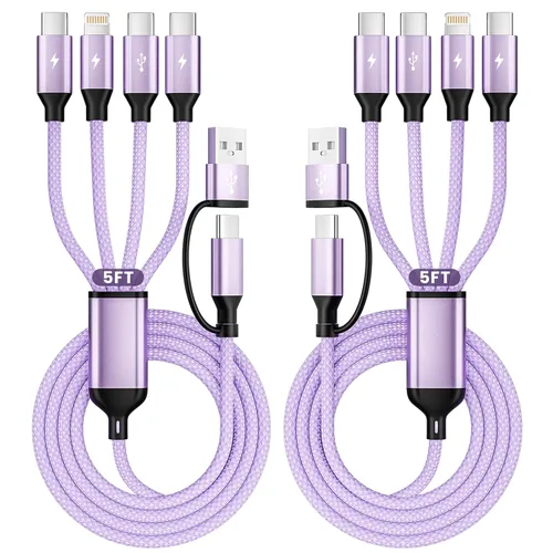 Miniatura 14 de Cable de carga múltiple, cable de carga 3 en 1 para múltiples dispositivos, cable USB universal con tipo C/IP/micro USB para iPhone