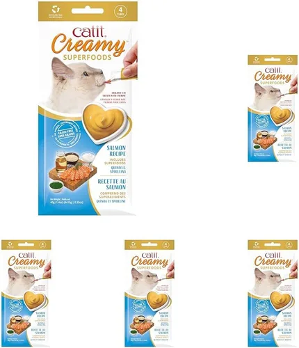 Miniatura 11 de Catit Creamy Superfood Lickable Cat Treat - Golosina hidratante y saludable para gatos de todas las edades, surtido, paquete de 8