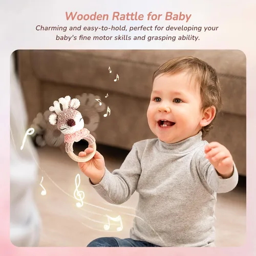 Miniatura 11 de Strawberry Fairy Juego de Regalo de 10 Piezas para Bebés Niñas, Artículos Esenciales para Recién Nacidos Regalos para Bebé Niña, Cesta de Regalo