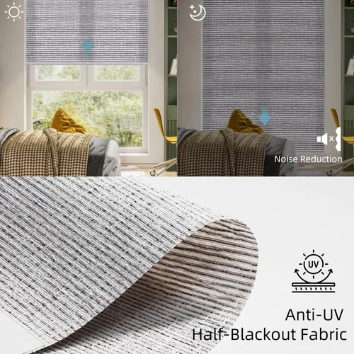 Miniatura 3 de SmartWings Persianas Motorizadas con Filtro de Luz, Compatible con Matter Thread Homekit Z-Wave Alexa Google, Persianas con 70% de Opacidad Safari