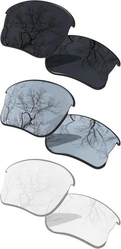Miniatura 23 de ToughAsNails Juego de 3 lentes polarizadas de repuesto para Oakley Flak Jacket XLJ Pack