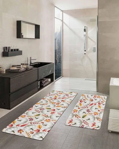 Miniatura 2 de Tapete de baño de hojas de arce para bañera, antideslizante, de secado rápido y absorbente, tierra de diatomeas, fregadero, dormitorio, cocina