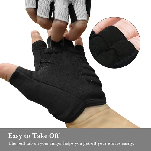 Miniatura 5 de YKYWBIKE Guantes de ciclismo para hombres y mujeres, guantes de bicicleta transpirables, guantes deportivos acolchados antideslizantes, guantes